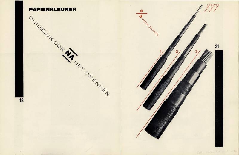 1926, Piet Zwart, Katalog für die Kabelfabrik Delft.