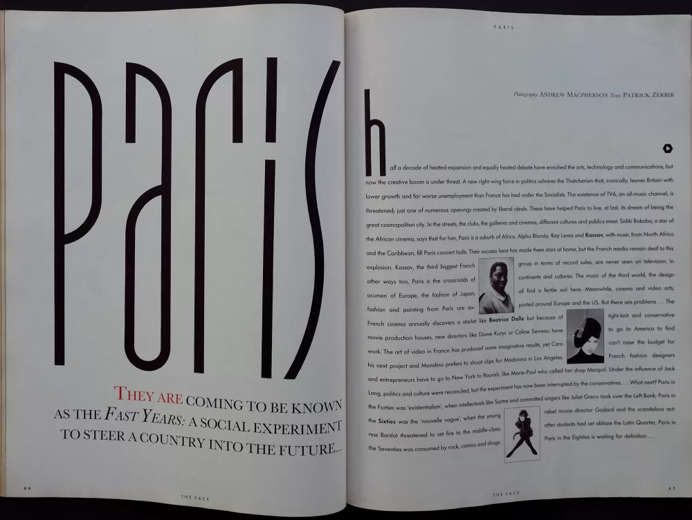 1986, Neville Brody, Parisausgabe