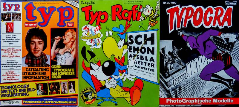 1977, Hans-Rudolf Lutz, Covers für die «Typografischen Monatsblätter».
