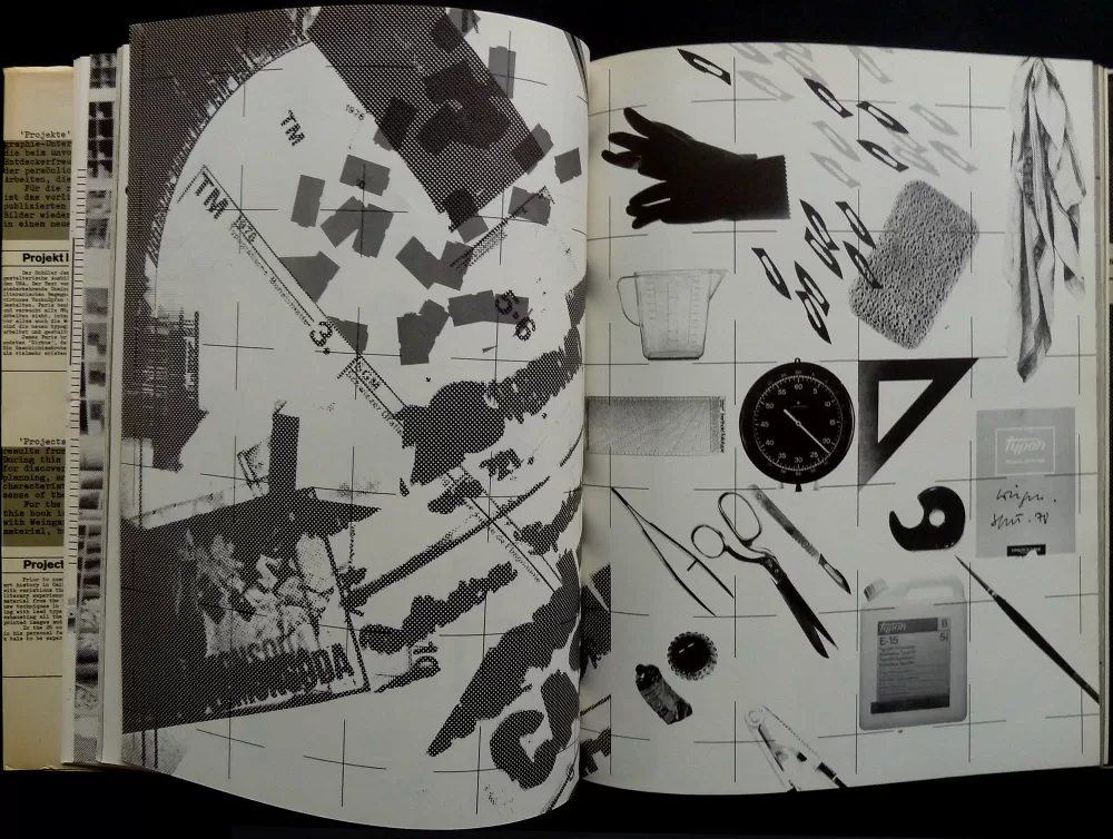 1978, Wolfgang Weingart, Projekte, Doppelseite.