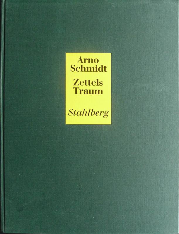 1970, Arno Schmidt, Zettels Traum, Cover.