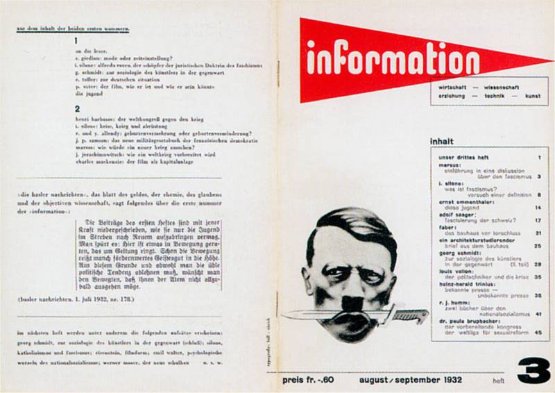 1932, Max Bill, «Information», Juli 1932, Nr. 3.