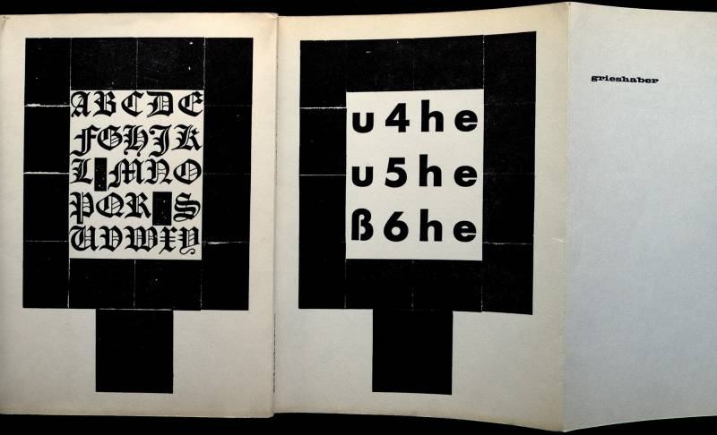 1962, Köln, Max Grieshaber, Poesia Typographica, Nachwort Kurt Martin.