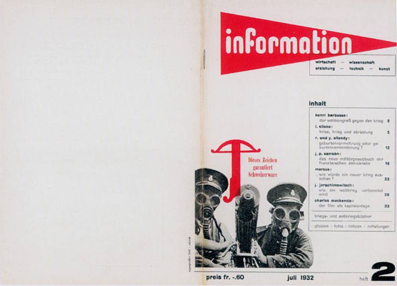 1932, Max Bill, «Information», Juli 1932, Nr. 2.