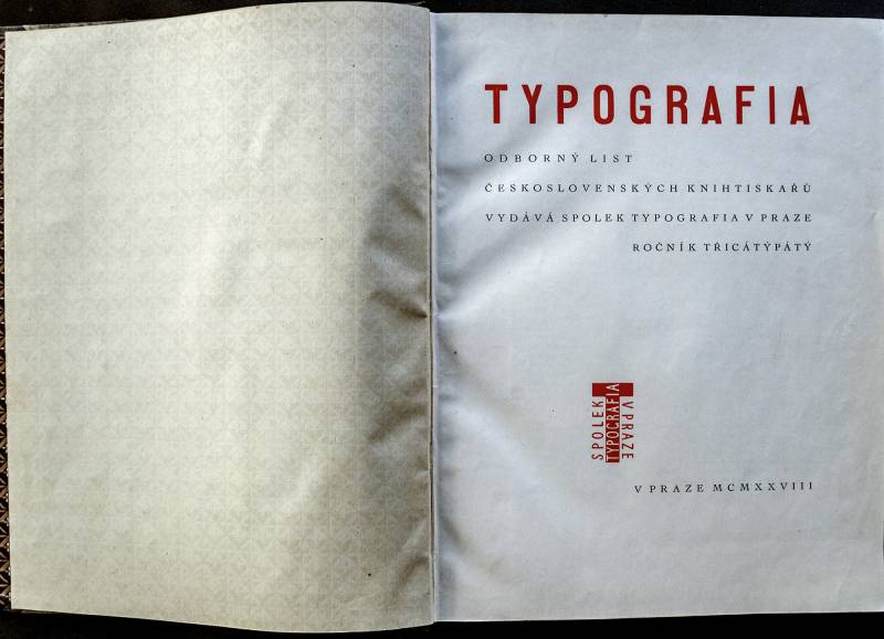 1928, Typografia, Haupttitel.