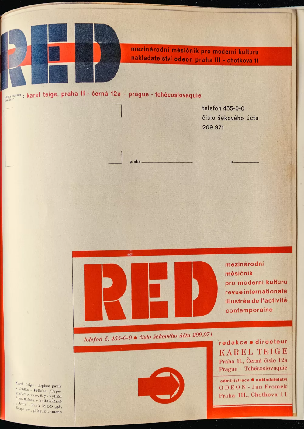 1928, Typografia, Innenseite.