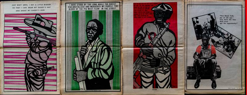 Emory Douglas, Zeitung «Black Panther», verschiedene Backcovers.