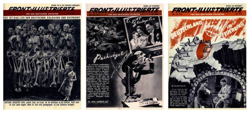 40er, Front-Illustrierte, Für den deutschen Soldaten, Russische Propaganda-Zeitung die hinter der Front auf die deutschen Linien abgeworfen wurden.