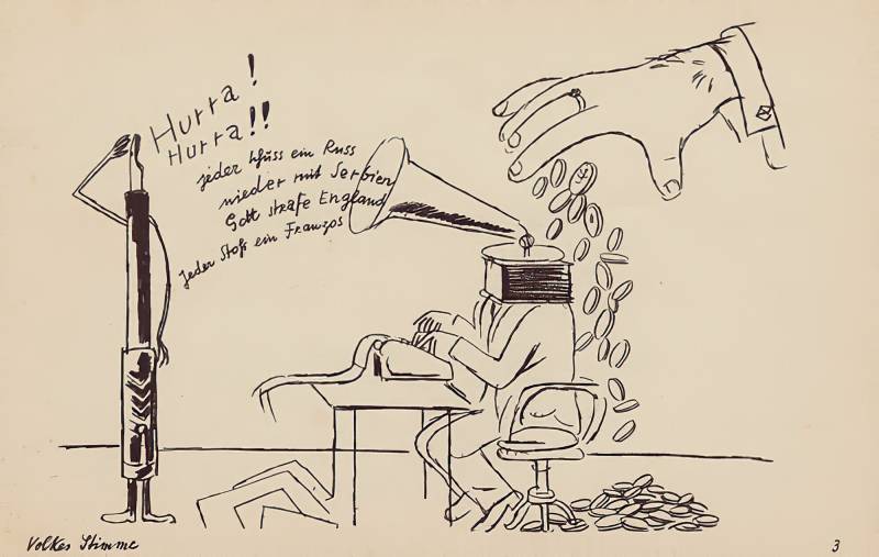 1928, George Grosz, Mappe «Hintergrund». Volkes Stimme.
