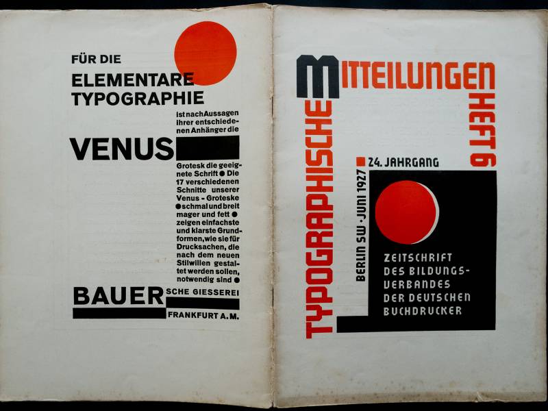 1927, Typografische Mitteilungen.