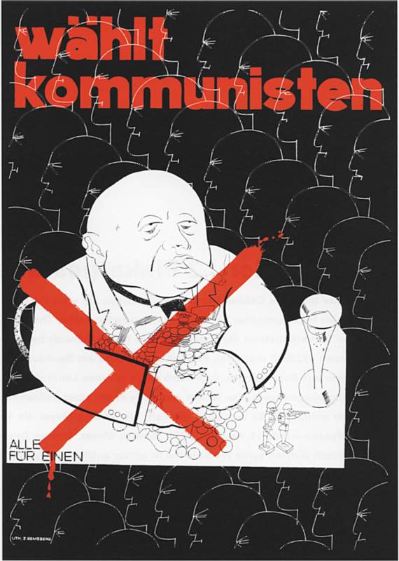 1929, Theo Ballmer/George Grosz, Plakat für die KPS.