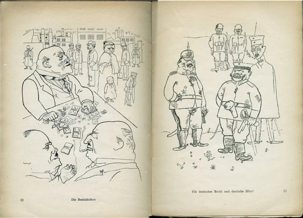1921, George Grosz, «Das Gesicht der herrschenden Klasse».