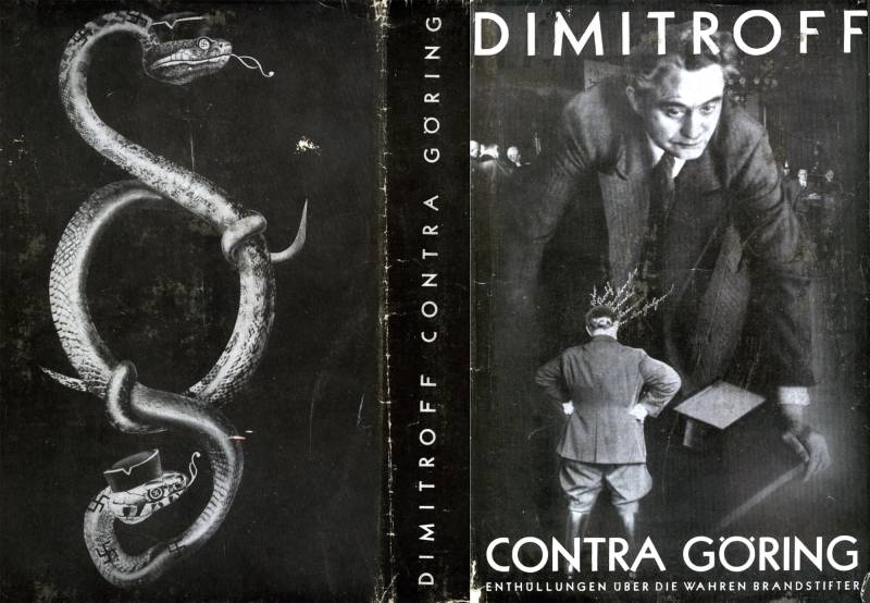 1934, John Heartfield, «Dimitroff contra Göring», Schutzumschlag.