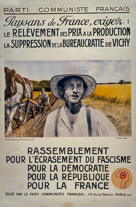 40er, Versammlung zur Zerschlagung des Faschismus, für Demokratie, für die Republik und Frankreich.