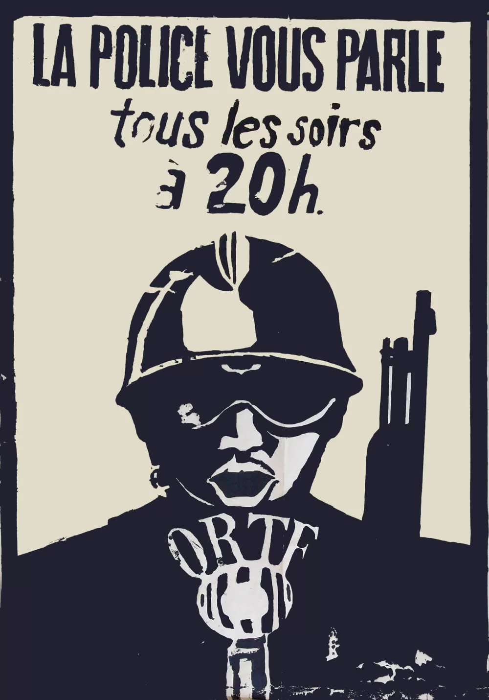 1968, Atelier Populaire, die Polizei spricht mit Ihnen