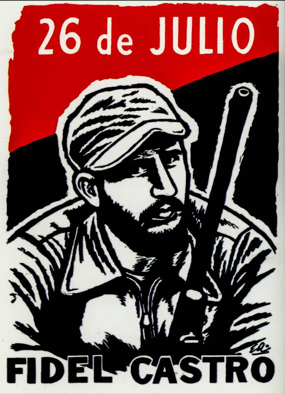 1959, Eladio Rivadulla, erstes revolutionäres Plakat nach dem Triumph der Revolution.