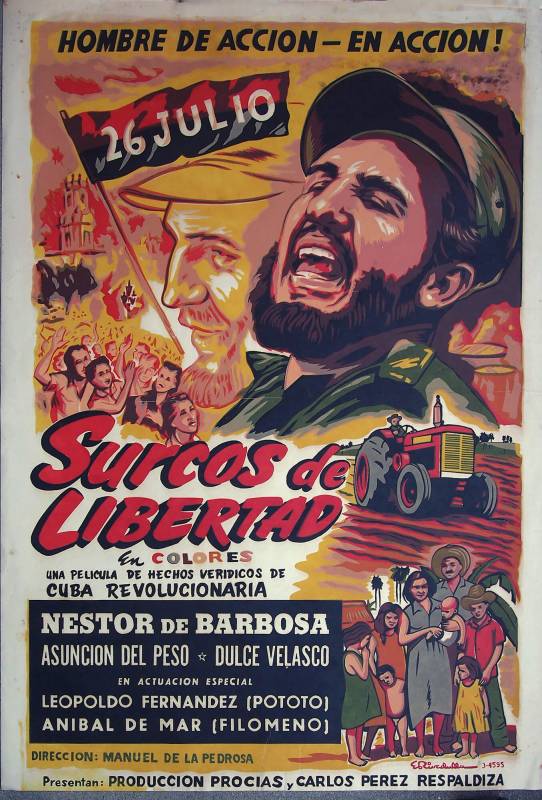 1959, Eladio Rivadulla, Plakat für den Film «Furchen der Freiheit».