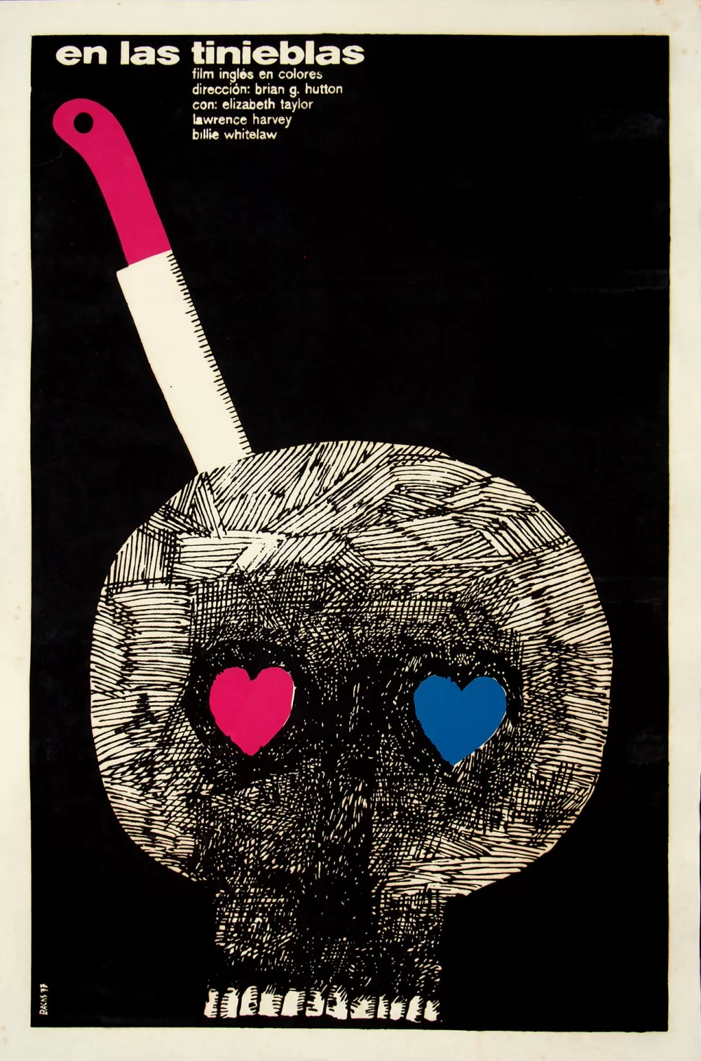 1977, ICAIC, Eduardo Munoz Bachs, in der Dunkelheit.