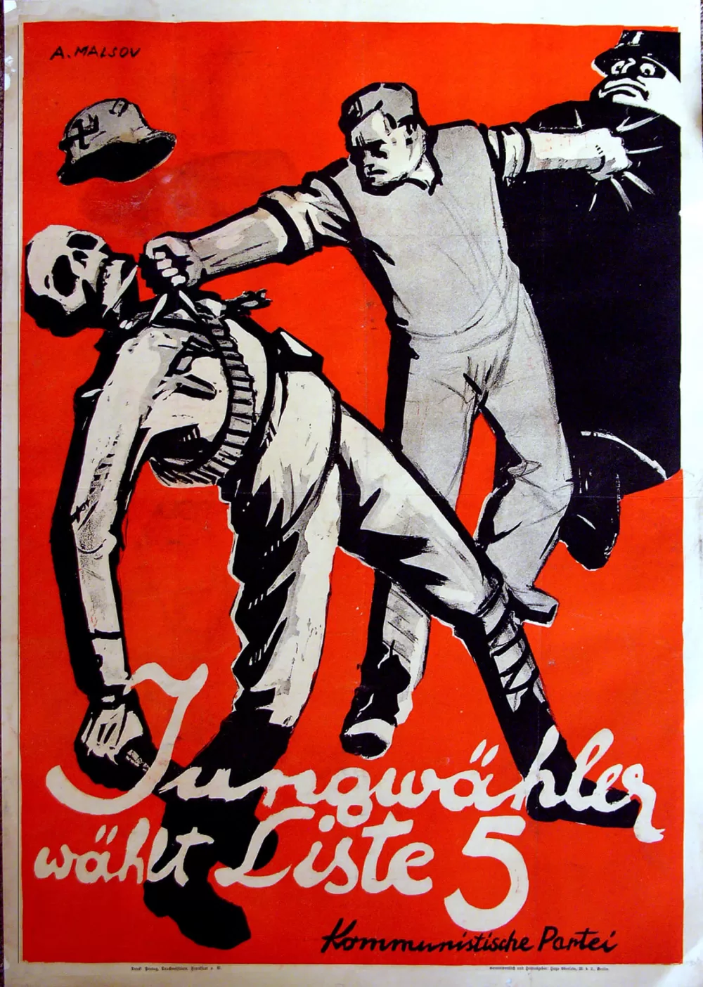 1928, A. Malsov (Victor Slama), Jungwähler wählt Liste 5, Kommunistische Partei.