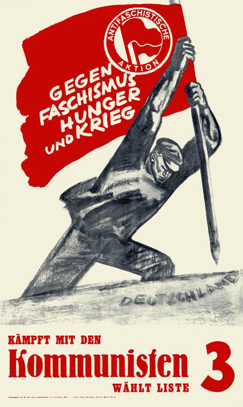 1932, Sándor Ek, Gegen Faschismus, Hunger und Krieg, Kämpft mit den Kommunisten, Wählt Liste 3