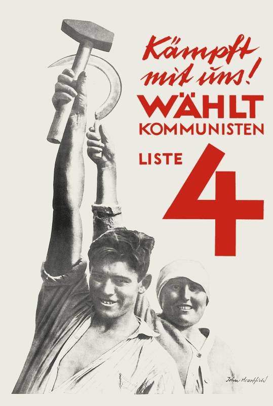 1930, John Heartfield, Kämpft mit uns! Wählt Kommunisten, Liste 4