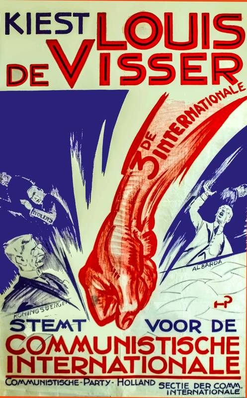 1929, Henri C. Pieck, Wählt Louis de Visier, Stimmt für die Kommunistische Internationale.
