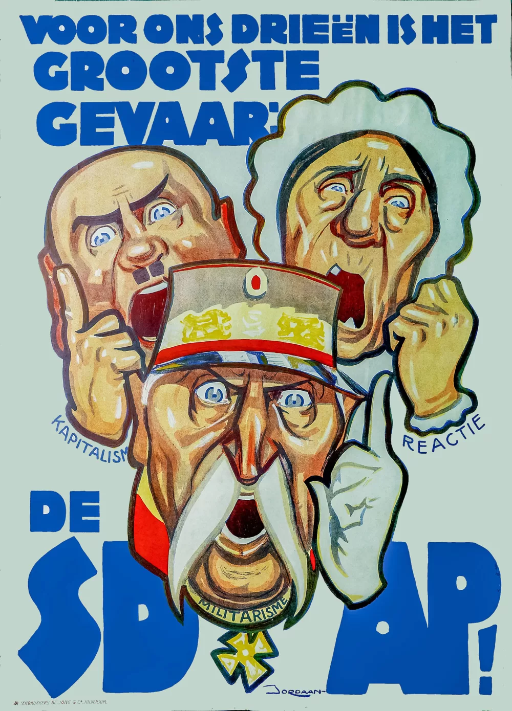 1930, Die größte Gefahr für uns drei, die SDAP (Sozialdemokratische Arbeiterpartei).