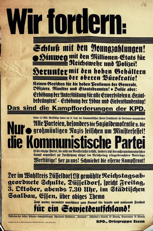 Wir fordern: Nur die Kommunistische.