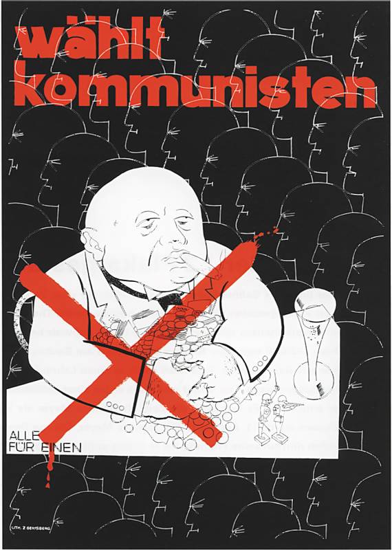 1919, KPS, Theo Ballmer, Wählt Kommunisten, alle für einen.