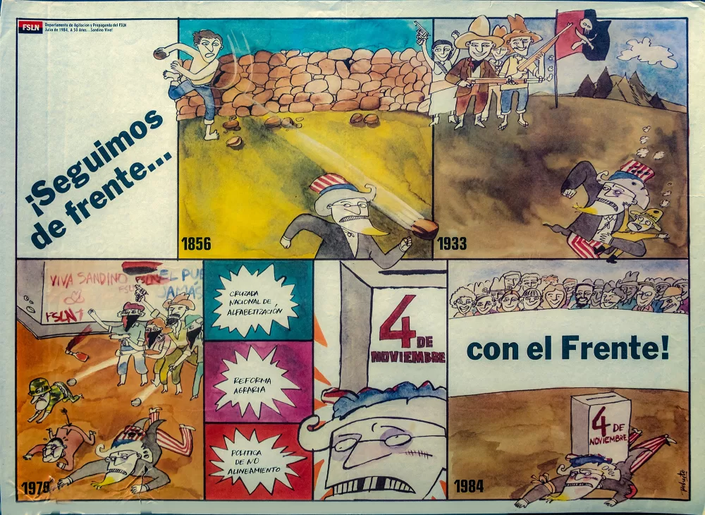 1984, FSLN, Wir bleiben an der Front ... mit dem Frente!