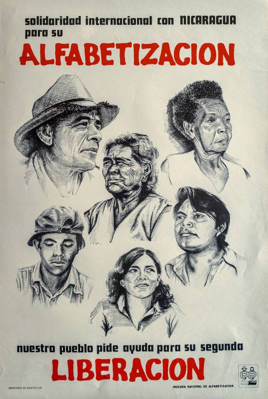 1979, MED, Internationale Solidarität mit Nicaragua bei seiner Alphabetisierung.