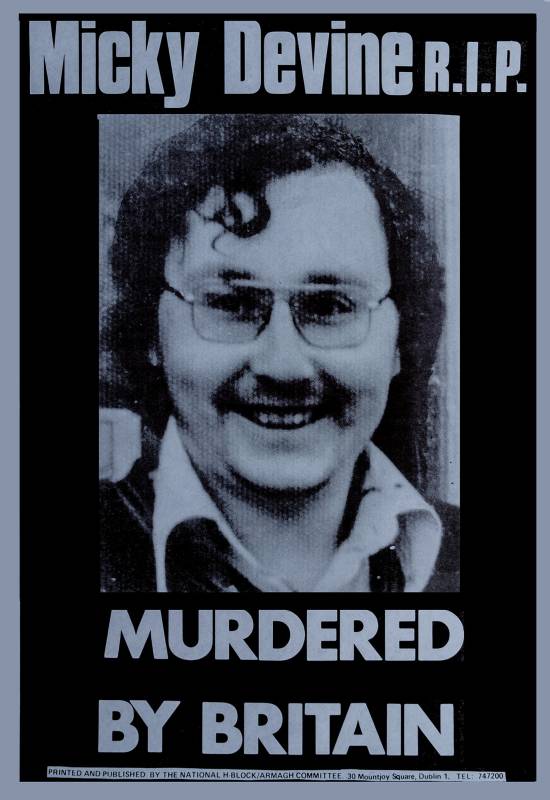 1981, IRA, Micky Devine, Hungerstreik-Toter. Gestorben im August 81.