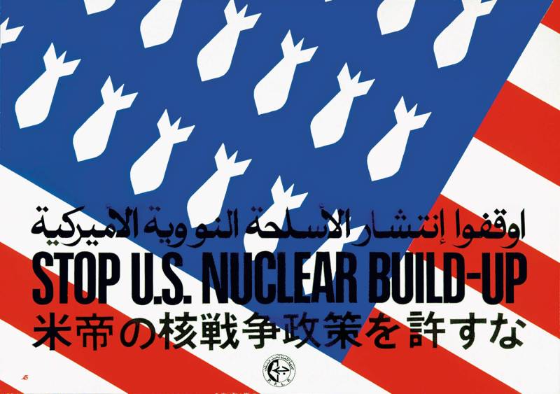 1980, PFLP, Marc Rudin, Stoppt den US-Atomaufbau.