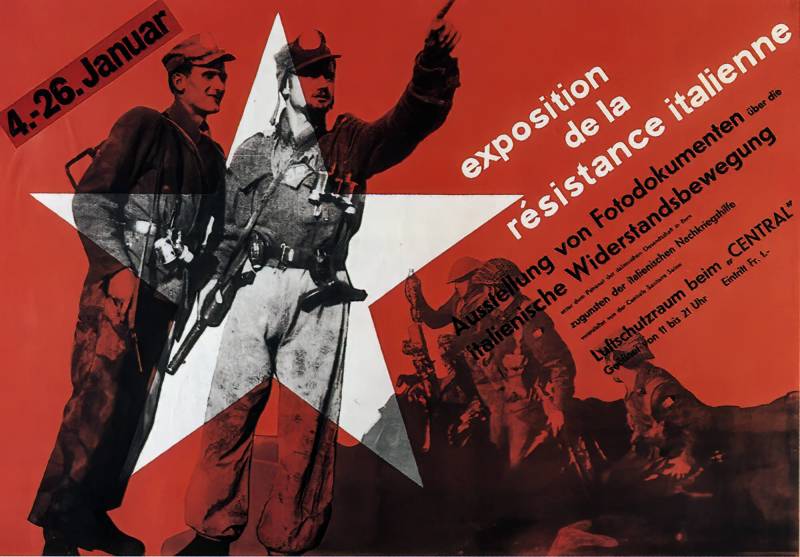 1946, Max Huber, exposition de la résistance italienne.