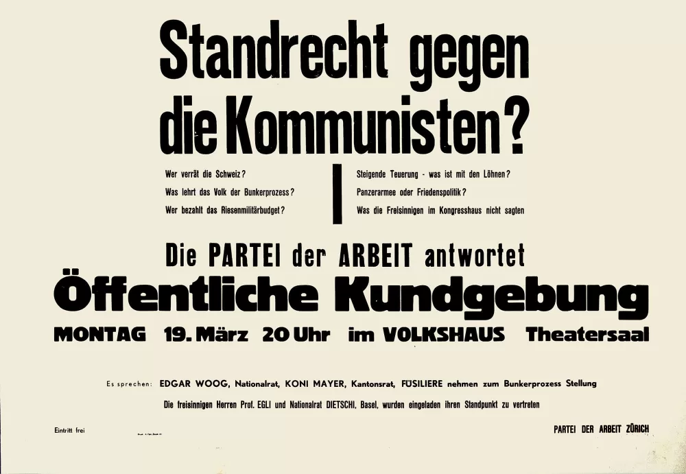 1944, PdA, Standrecht gegen Kommunisten.