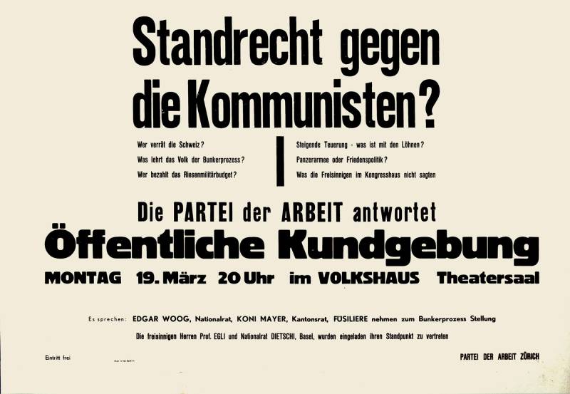 1944, PdA, Standrecht gegen Kommunisten.
