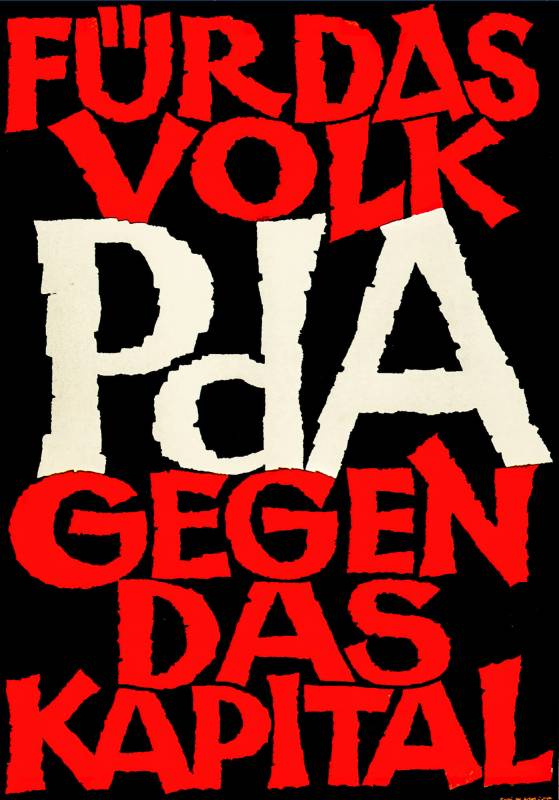 1951, Max von Moos, PdA, Für das Volk – gegen das Kapital.