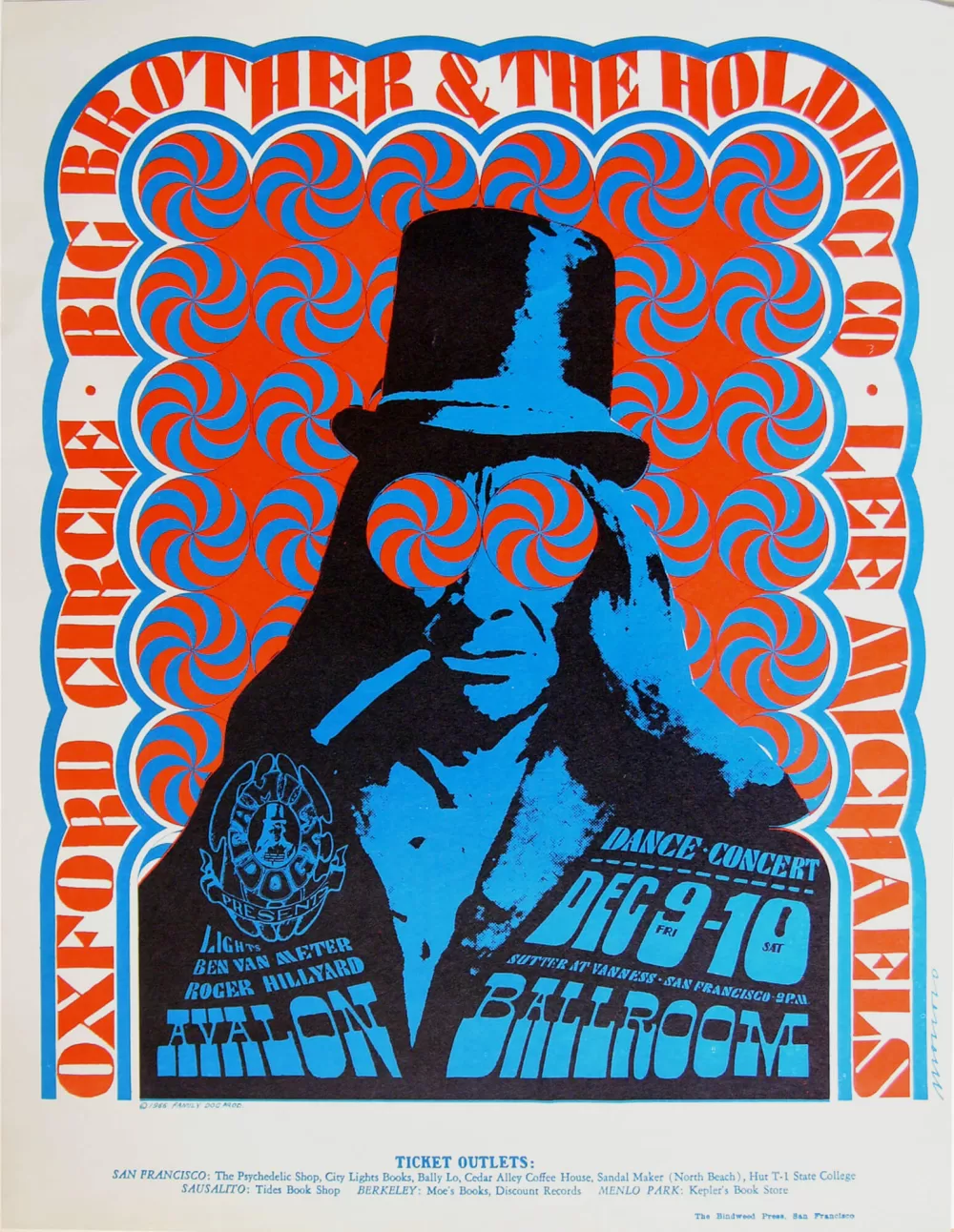 1966, Family Dog, Avalon Ballroom, Victor Moscoso, Big Brother & The Holding Company.