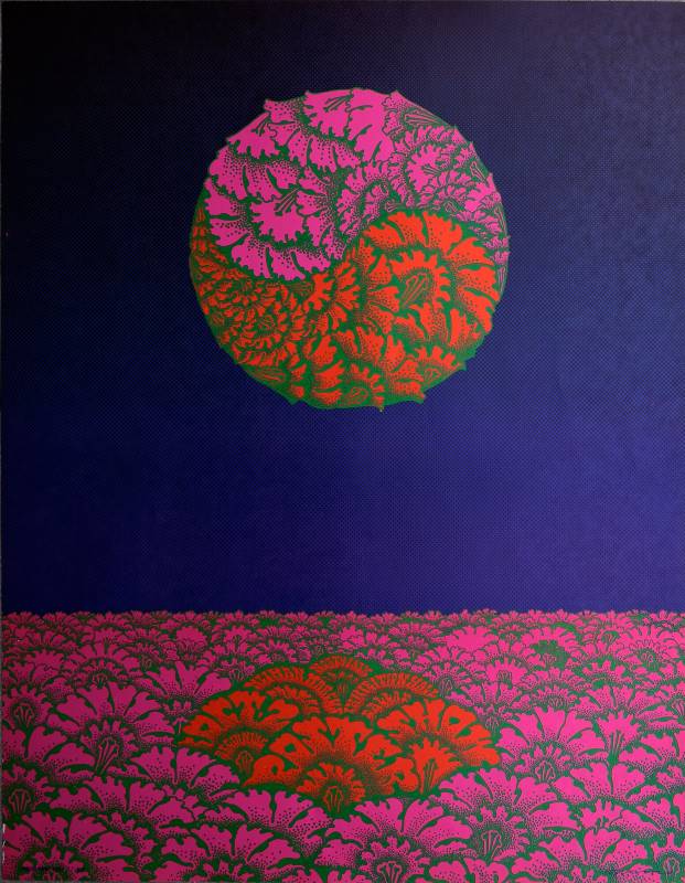 1967, Victor Moscoso, Neon Rose.