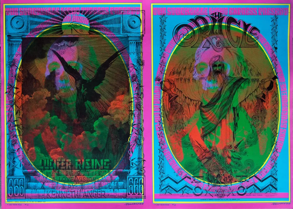 1967, Rick GRIFFIN Victor MOSCOSO, Lucifer Rising, The Stockville Express.