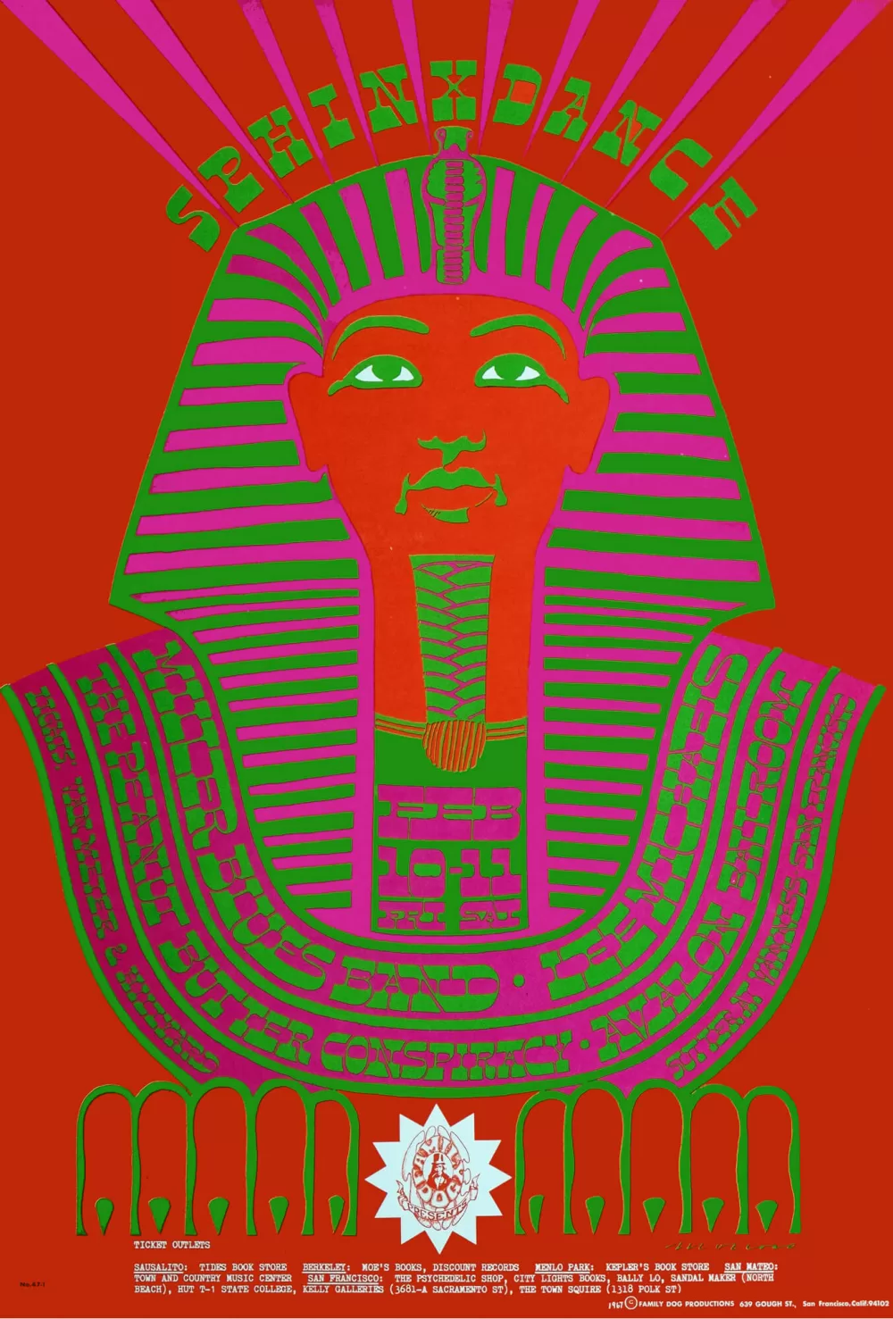 1967, Family Dog, Victor Moscoso, SPHINXDAMCE