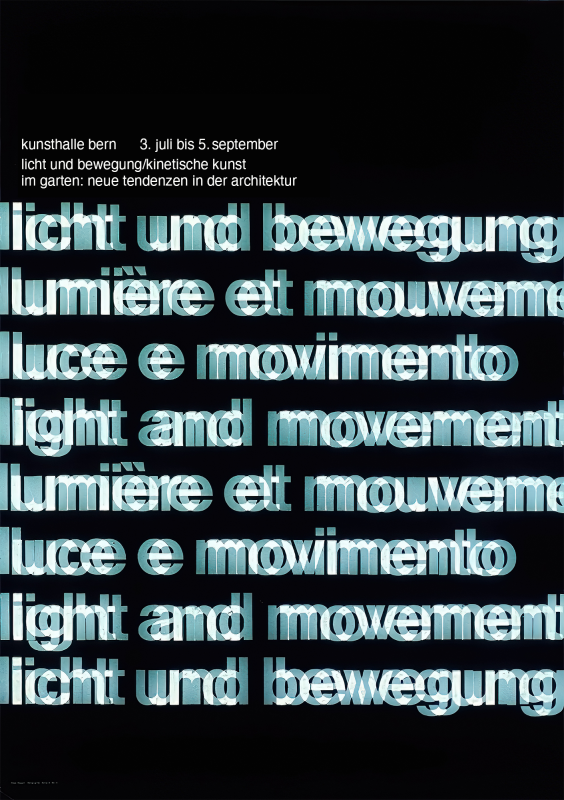 1965, Peter Megert, Licht und Bewegung, Kunsthalle Bern