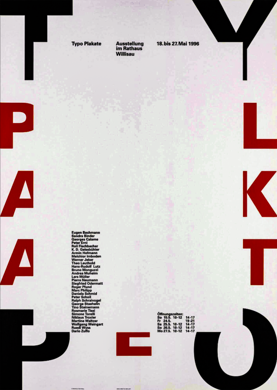 1996, Niklaus Troxler, Typoplakate