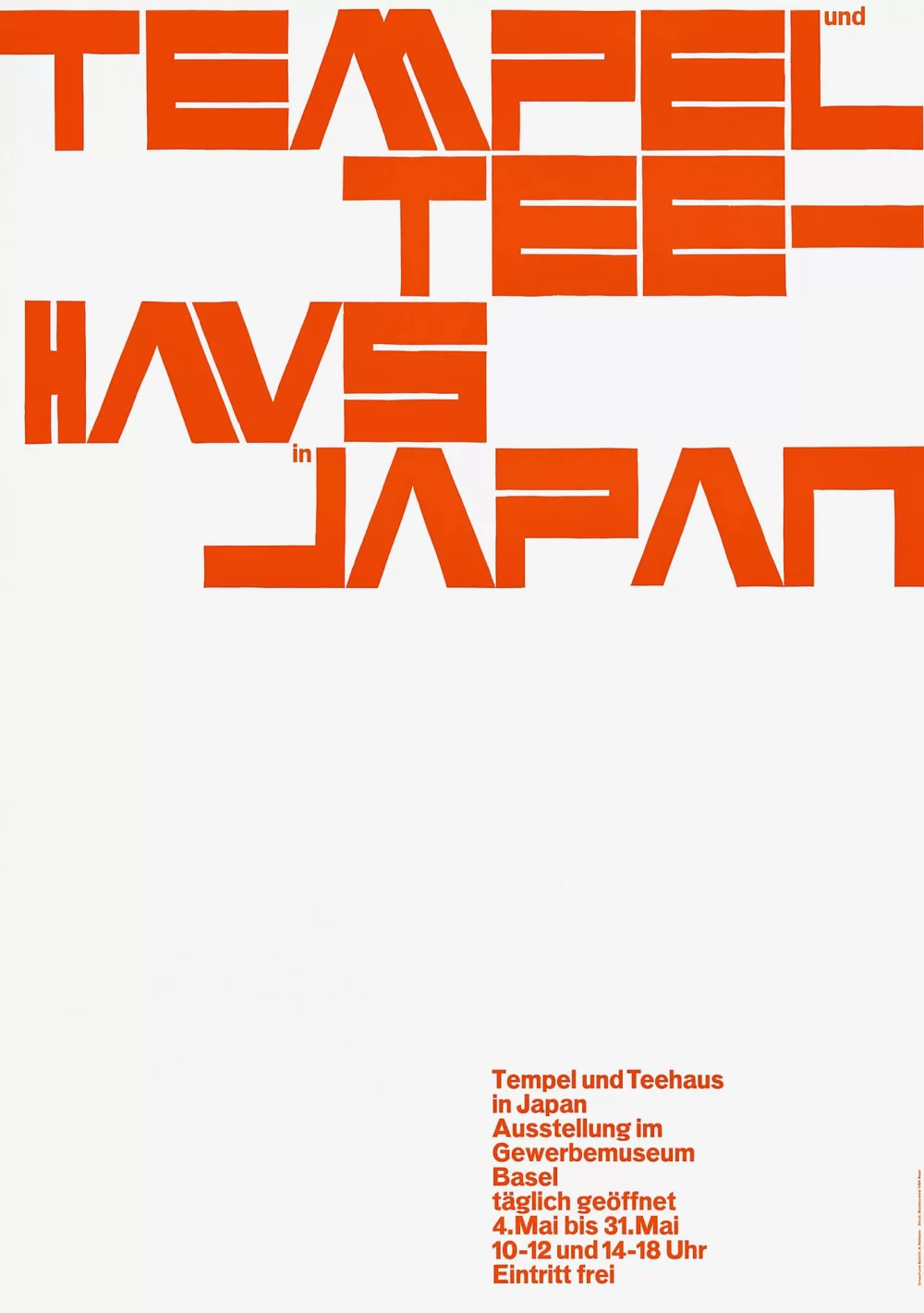 1955, Armin Hofmann, Tempelhaus Japan, Gewerbemuseum