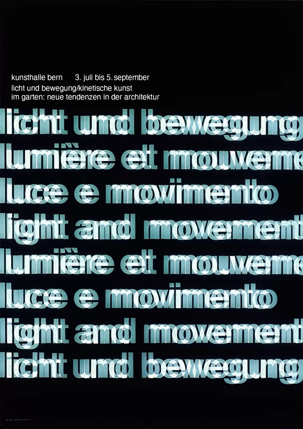 1965, Peter Megert, Licht und Bewegung, Kunsthalle Bern