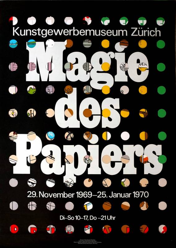 1970, René Gauch, Magie des Papiers, Kunstgewerbe Museum Zürich