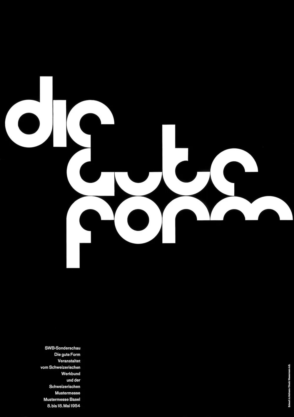 1954, Armin Hofmann, die gute Form