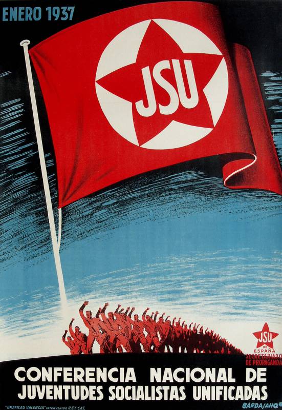 1937, JSU, José Bardasano, Konferenz der Vereinigten Sozialistischen Jugend.