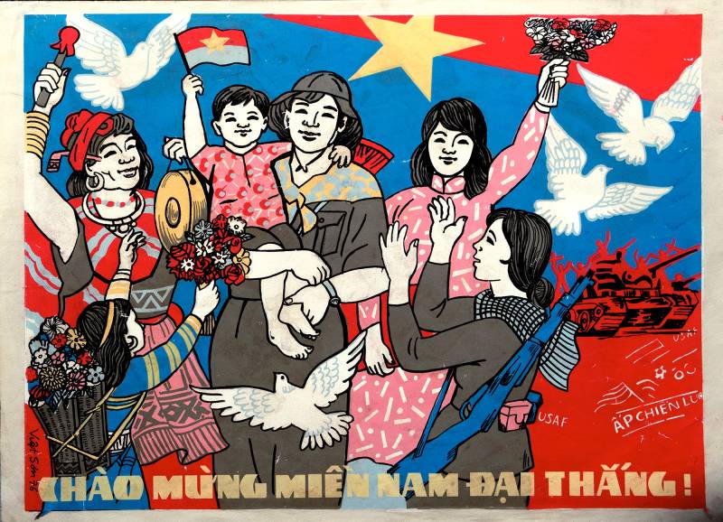 1975, Feier zum  grossen Sieg Südvietnams.