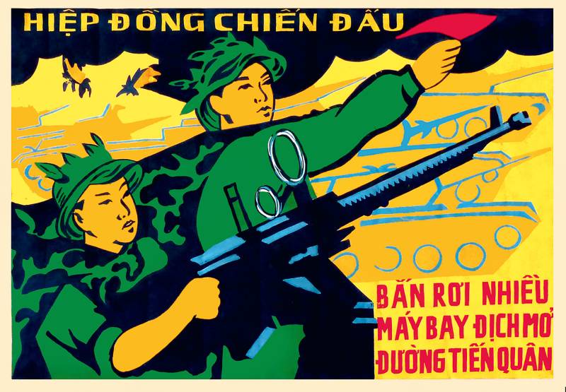1972, Xuân-Dông, Gemeinsamer Kampf. Schiesst die Flugzeuge des Invasors ab.